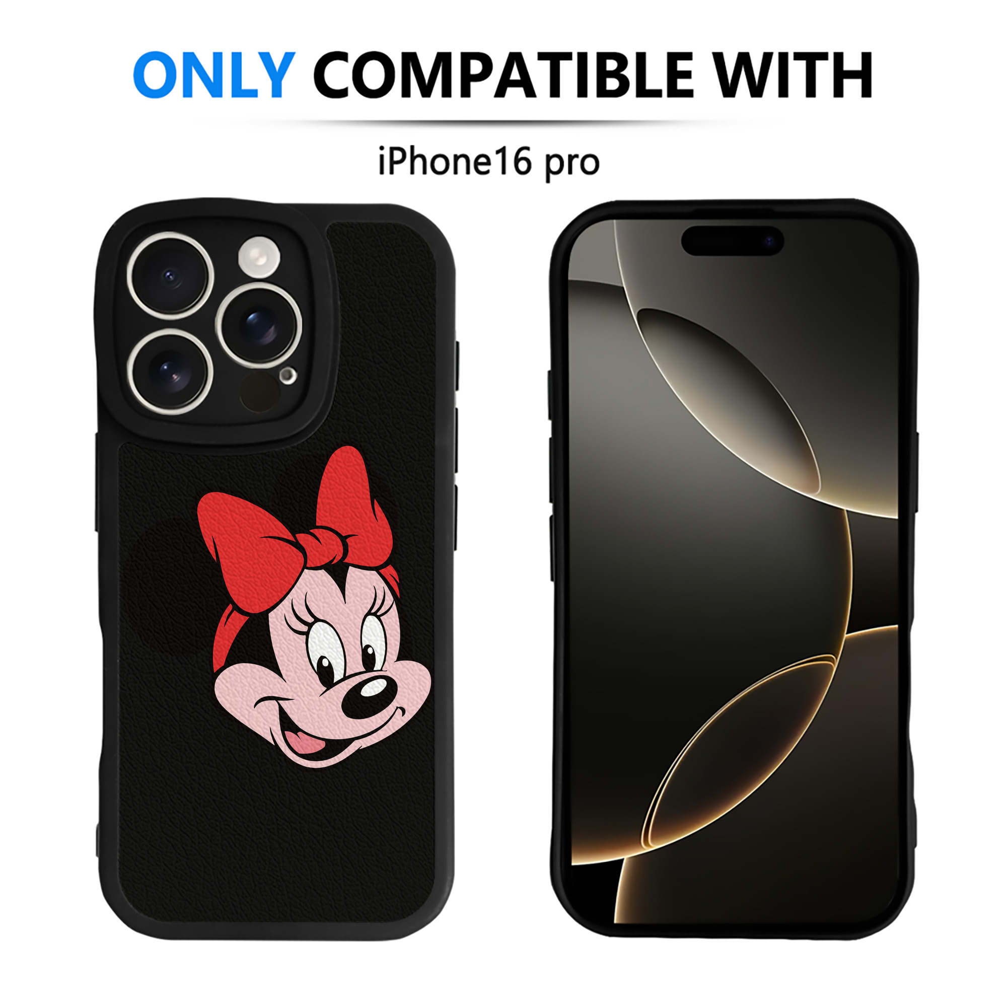 （画像用） ミッキーマウス Mickey Mouse 【iPhone 16シリーズ対応】シリコンスマホケース（レザー調） 材質：シリコン